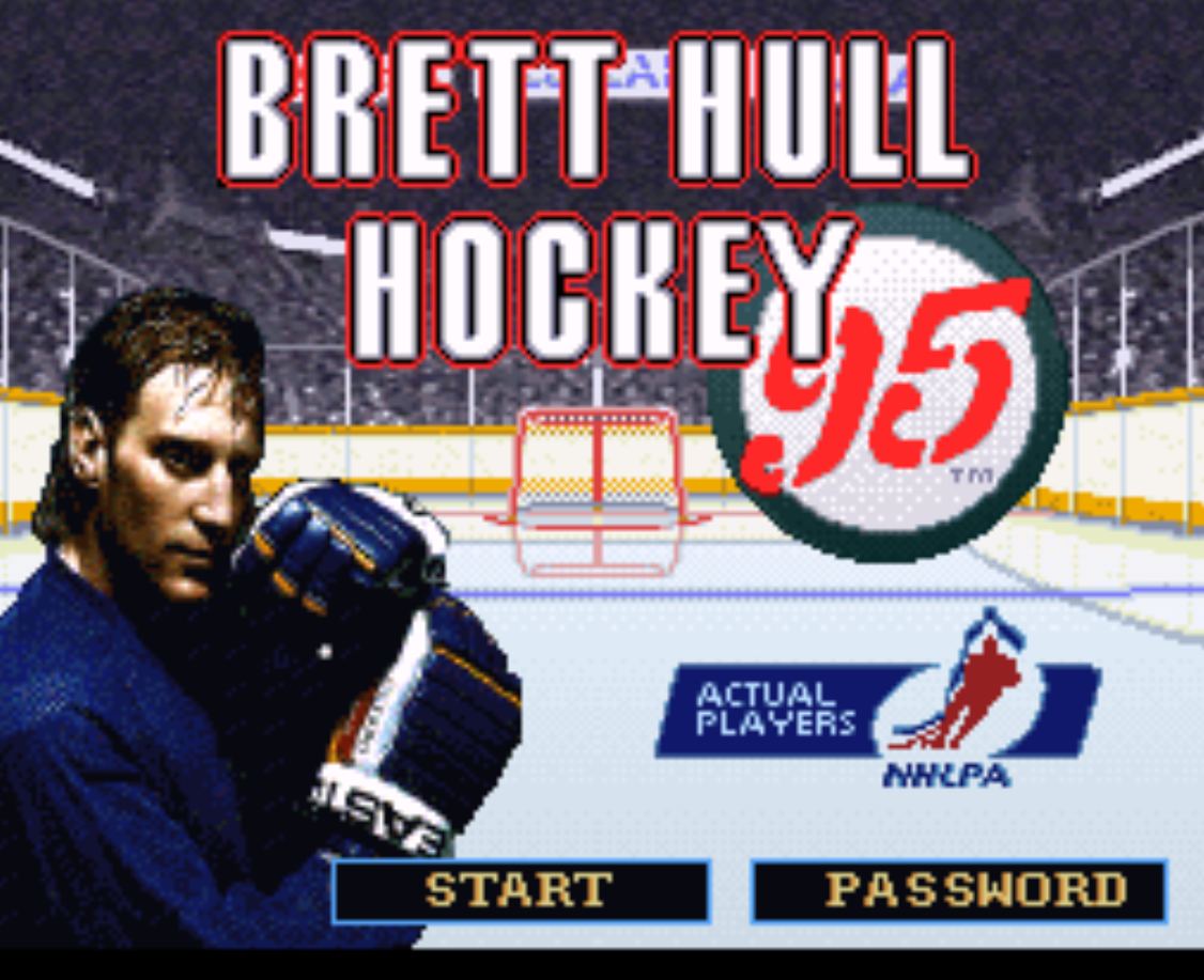 Brett Hull Hockey 95 Title Screen